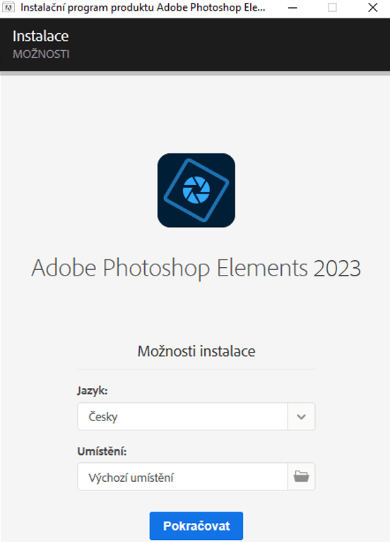 Instalace Adobe Photoshop Elements