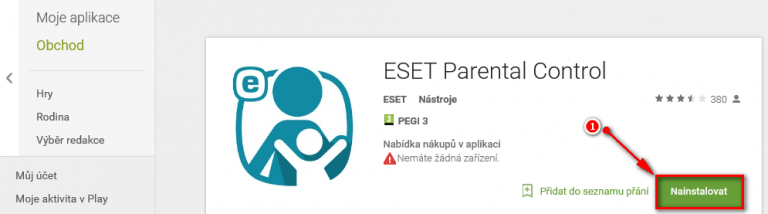 Instalace ESET Parental Control